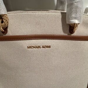 Michael Kors Cream and Brown Interior Tote